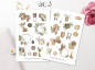 Preview: Sommer Vögel Sticker Set
